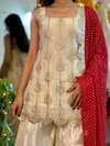 Soft Chinon With Embroidery Thread And Sequence Work Top With Plazo Dupatta Wholesale Market In Surat